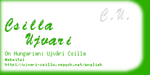 csilla ujvari business card